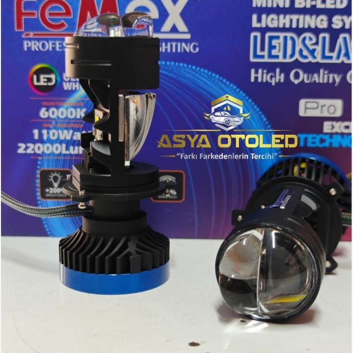 FEMEX Executive H4 Çift Lazerli Mini Bi-LED Xenon Kendinden Mercekli