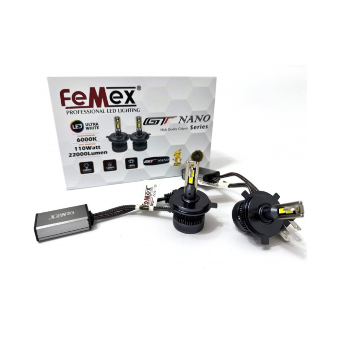 FEMEX GT Nano Pro CSP Lextar H4 LED Xenon Far Ampul (Kısa/Uzun)